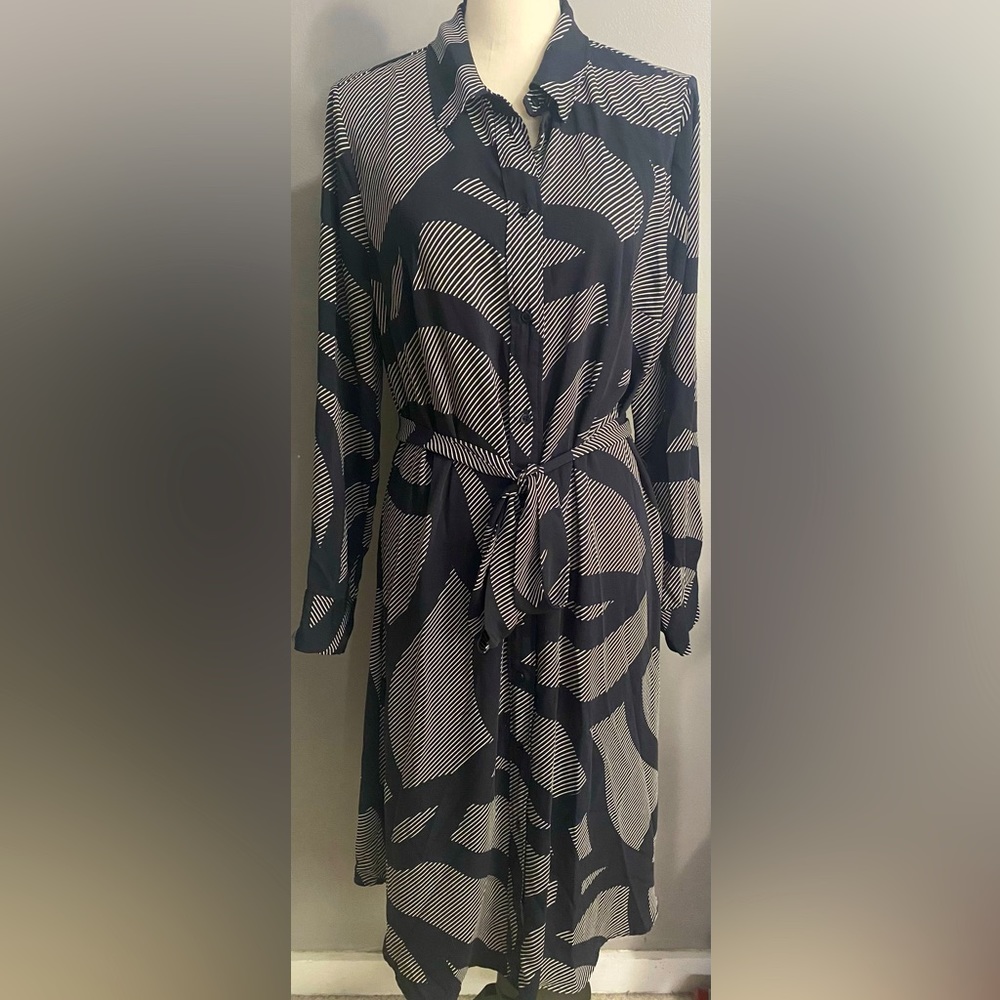 H&M midi long sleeve dress